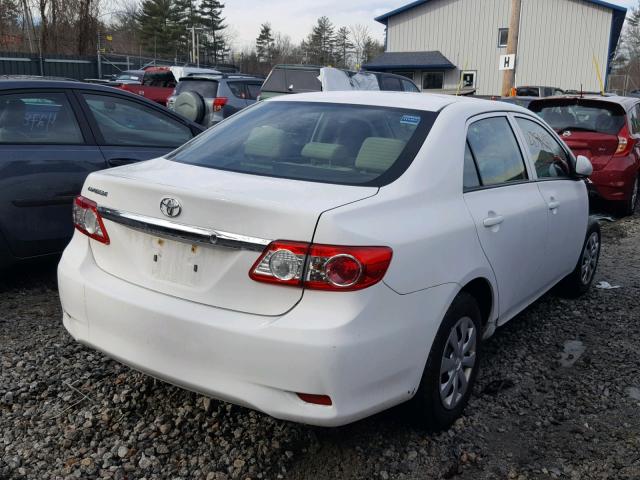 2T1BU4EE9DC037343 - 2013 TOYOTA COROLLA BA WHITE photo 4