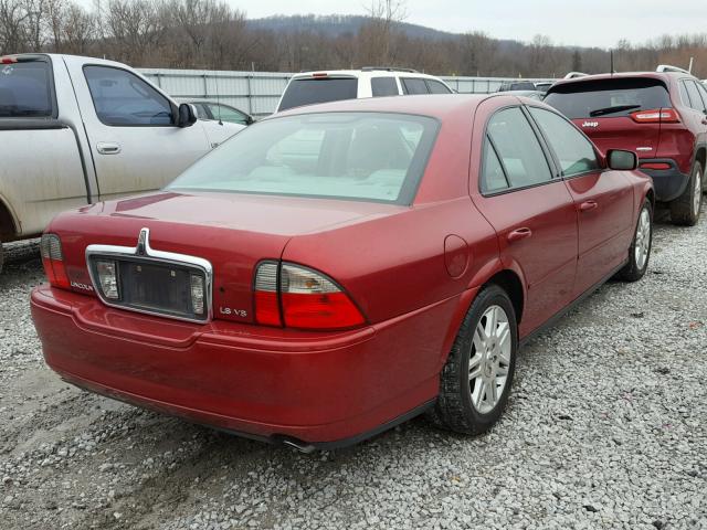 1LNHM87A55Y670331 - 2005 LINCOLN LS RED photo 4