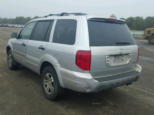 5FNYF18585B062424 - 2005 HONDA PILOT EXL GRAY photo 3