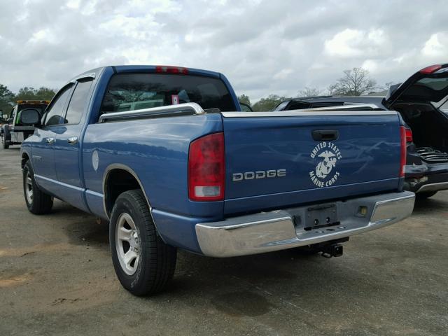 3D7HA18N02G164133 - 2002 DODGE RAM 1500 BLUE photo 3