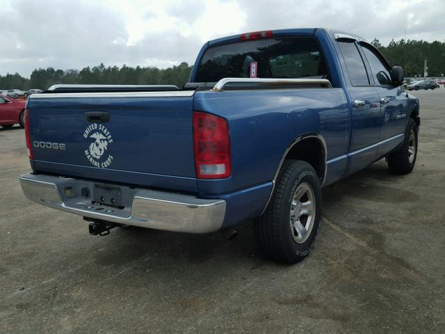 3D7HA18N02G164133 - 2002 DODGE RAM 1500 BLUE photo 4