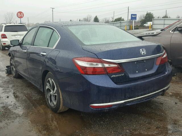 1HGCR2F36HA063272 - 2017 HONDA ACCORD LX BLUE photo 3