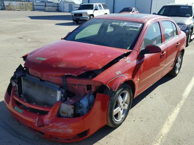 1G1AL55F467819141 - 2006 CHEVROLET COBALT LT RED photo 2