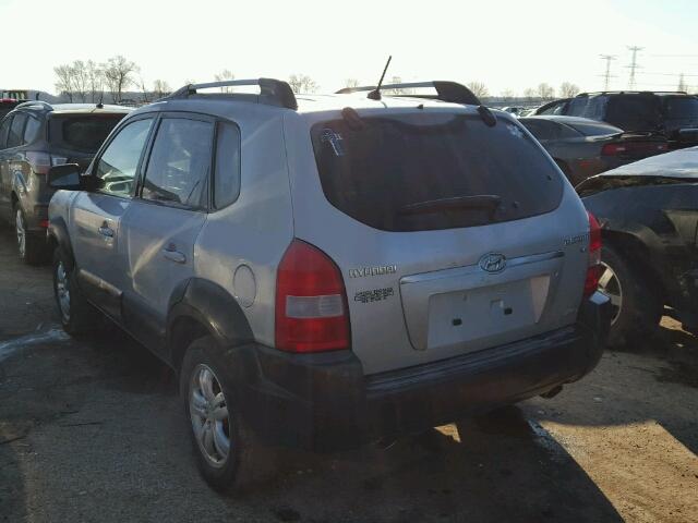 KM8JN72D27U638716 - 2007 HYUNDAI TUCSON SE SILVER photo 3