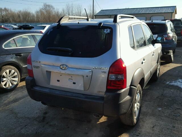 KM8JN72D27U638716 - 2007 HYUNDAI TUCSON SE SILVER photo 4