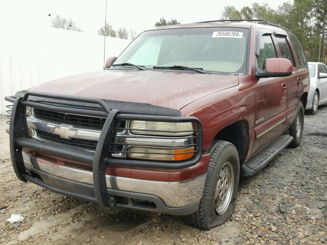 1GNEC13T6YJ154458 - 2000 CHEVROLET TAHOE C150 RED photo 2