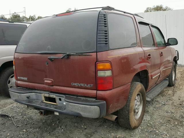 1GNEC13T6YJ154458 - 2000 CHEVROLET TAHOE C150 RED photo 4