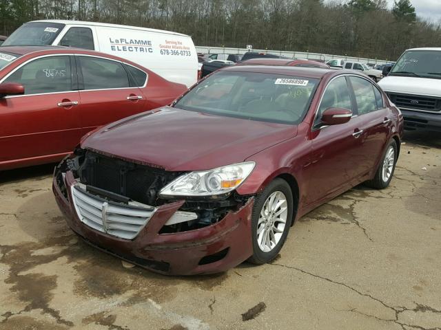 KMHGC4DE8BU113172 - 2011 HYUNDAI GENESIS 3. MAROON photo 2