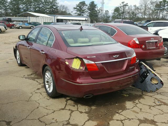 KMHGC4DE8BU113172 - 2011 HYUNDAI GENESIS 3. MAROON photo 3