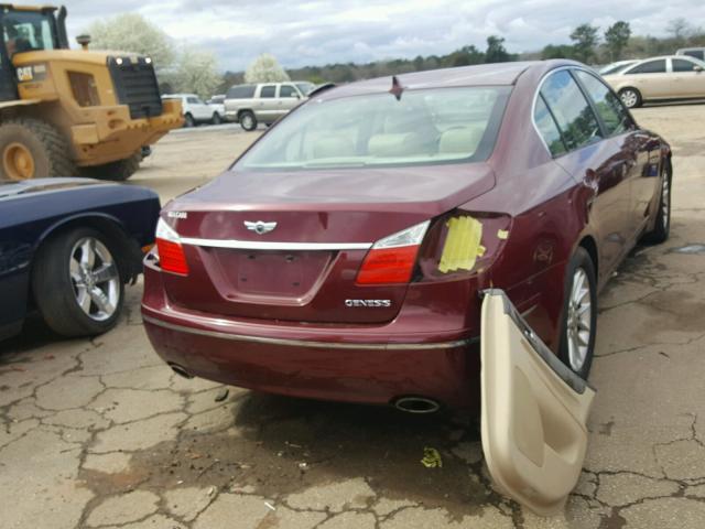 KMHGC4DE8BU113172 - 2011 HYUNDAI GENESIS 3. MAROON photo 4