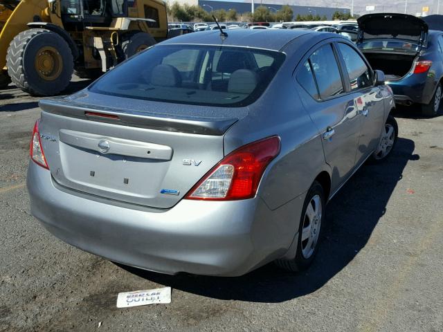 3N1CN7AP9DL870974 - 2013 NISSAN VERSA S GRAY photo 4