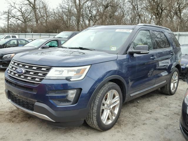 1FM5K7D89GGA69274 - 2016 FORD EXPLORER X BLUE photo 2