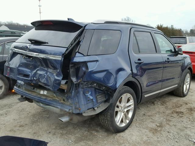 1FM5K7D89GGA69274 - 2016 FORD EXPLORER X BLUE photo 4