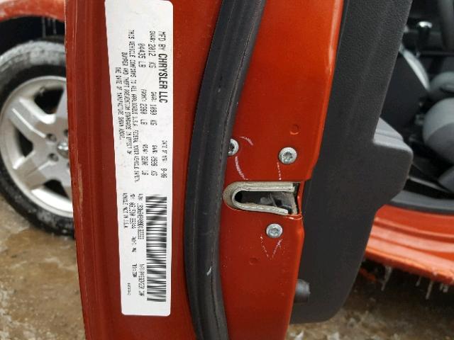 1B3HB48A99D132263 - 2009 DODGE CALIBER SX ORANGE photo 10