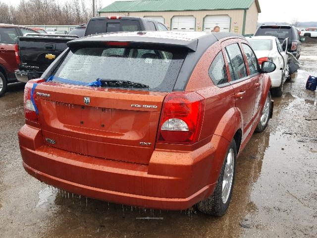 1B3HB48A99D132263 - 2009 DODGE CALIBER SX ORANGE photo 4