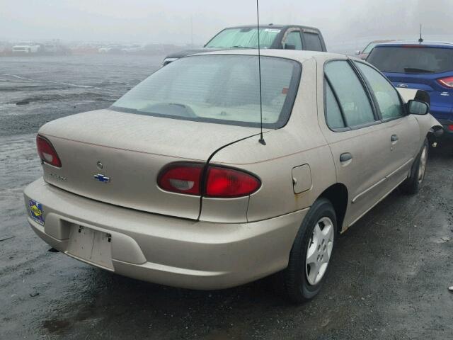 1G1JC524827430709 - 2002 CHEVROLET CAVALIER B TAN photo 4