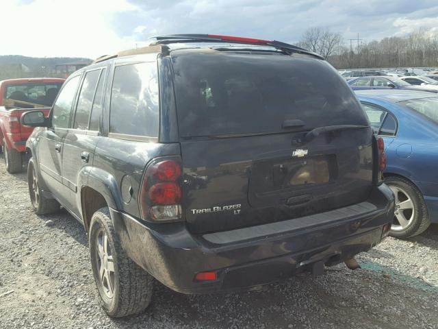 1GNDS13SX72150315 - 2007 CHEVROLET TRAILBLAZE BLACK photo 3