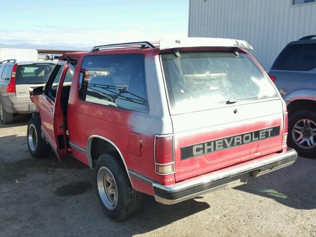 1GNCS18RXH8146801 - 1987 CHEVROLET BLAZER S10 RED photo 3