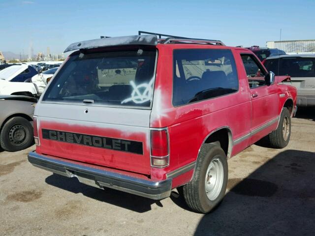 1GNCS18RXH8146801 - 1987 CHEVROLET BLAZER S10 RED photo 4