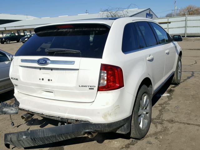 2FMDK4KC0CBA76312 - 2012 FORD EDGE LIMIT WHITE photo 4