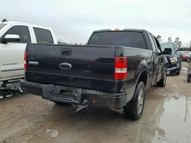 1FTRX12W28FB76616 - 2008 FORD F150 BLACK photo 4