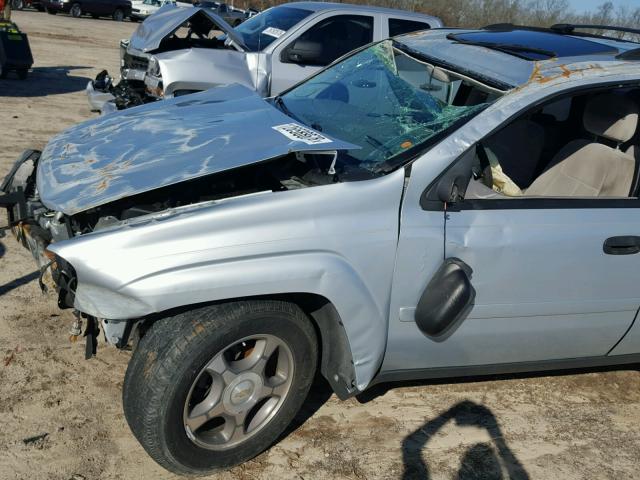 1GNDS13S772252350 - 2007 CHEVROLET TRAILBLAZE SILVER photo 9