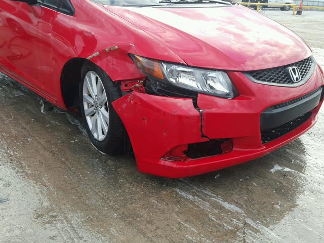 2HGFG3B85CH563458 - 2012 HONDA CIVIC EX RED photo 9