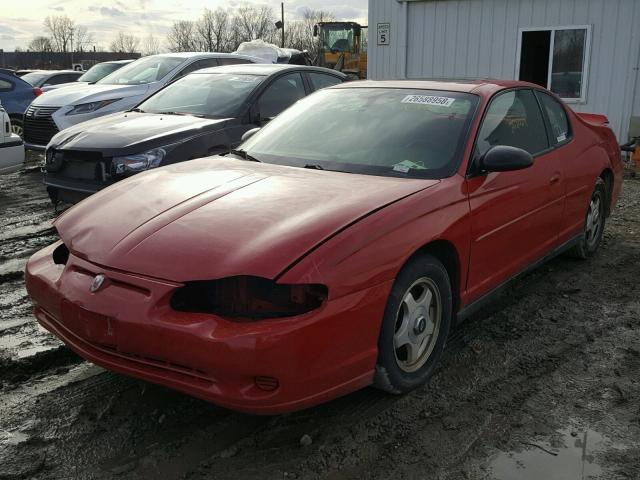 2G1WW12E249382902 - 2004 CHEVROLET MONTE CARL RED photo 2