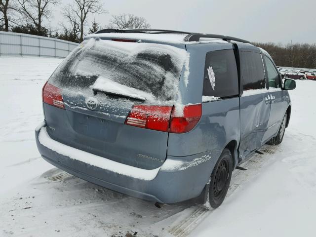 5TDZA23C25S275069 - 2005 TOYOTA SIENNA CE BLUE photo 4