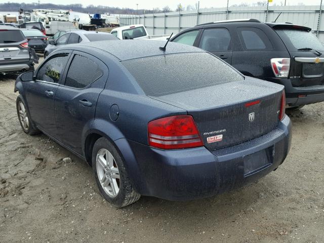 1B3LC56K98N567379 - 2008 DODGE AVENGER SX BLUE photo 3