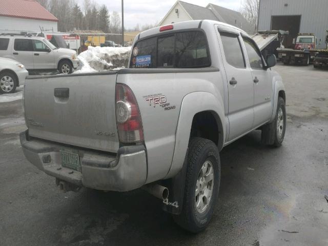 3TMLU4EN9BM060761 - 2011 TOYOTA TACOMA DOU SILVER photo 4