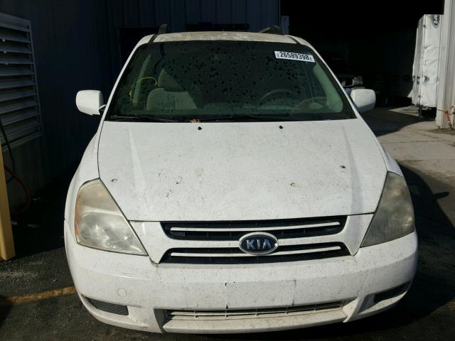 KNDMB233176166242 - 2007 KIA SEDONA EX WHITE photo 9