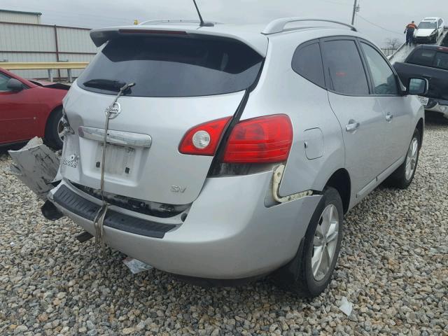 JN8AS5MT7DW522129 - 2013 NISSAN ROGUE S SILVER photo 4