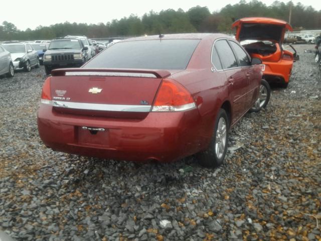 2G1WC58R379208156 - 2007 CHEVROLET IMPALA LT BURGUNDY photo 4