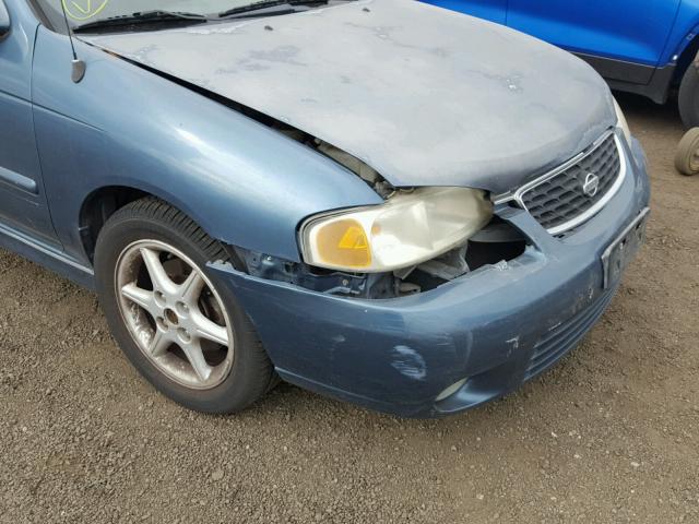 3N1BB51D91L115768 - 2001 NISSAN SENTRA SE BLUE photo 9