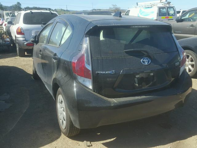 JTDKDTB33G1137332 - 2016 TOYOTA PRIUS C BLACK photo 3