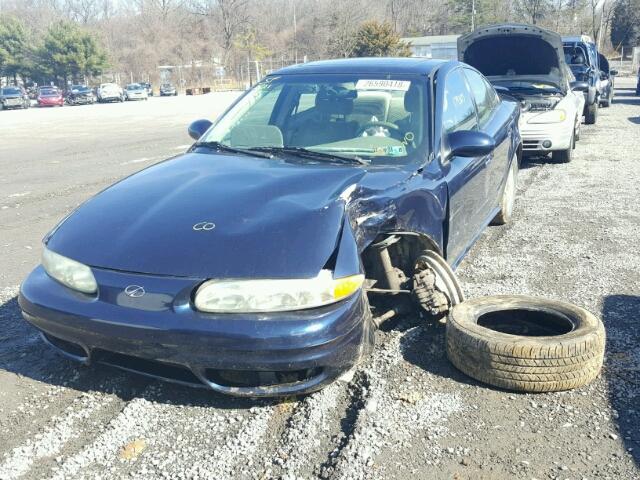 1G3NL52E31C275400 - 2001 OLDSMOBILE ALERO GL BLUE photo 2