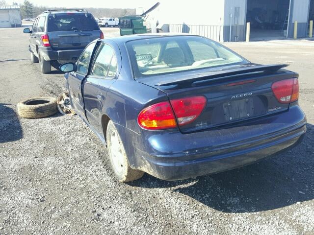 1G3NL52E31C275400 - 2001 OLDSMOBILE ALERO GL BLUE photo 3