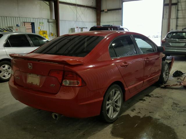 2HGFA555X7H715920 - 2007 HONDA CIVIC SI RED photo 4