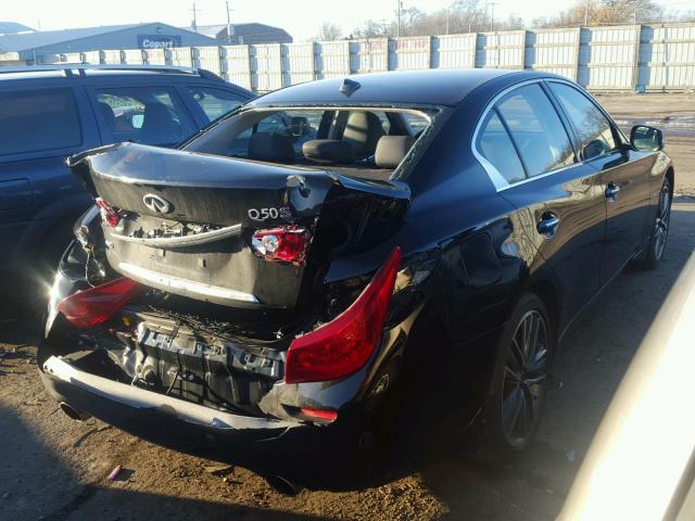 JN1BV7AR4EM687129 - 2014 INFINITI Q50 BASE BLACK photo 4