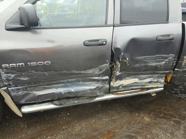 1D7HU18DX4J128742 - 2004 DODGE RAM 1500 S GRAY photo 9