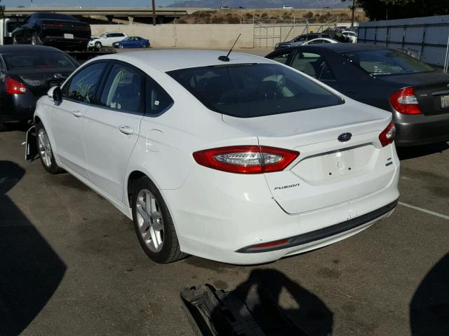 3FA6P0HD8ER317535 - 2014 FORD FUSION SE WHITE photo 3