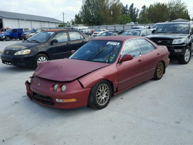 JH4DB7556RS012887 - 1994 ACURA INTEGRA LS BURGUNDY photo 2