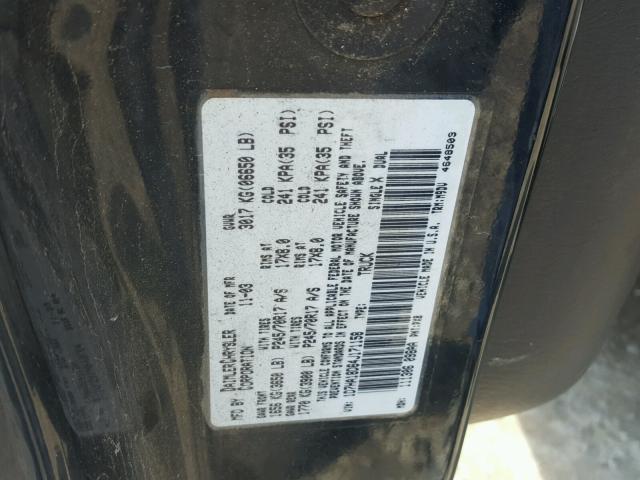 1D7HA18D64J171158 - 2004 DODGE RAM 1500 S BLACK photo 10