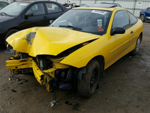 1G1JC12F047334750 - 2004 CHEVROLET CAVALIER YELLOW photo 2