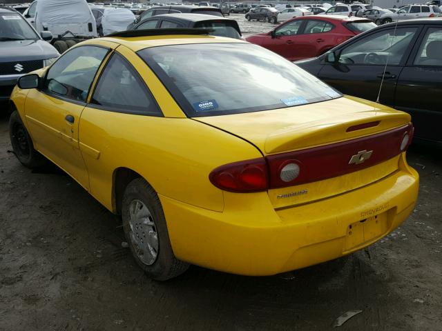 1G1JC12F047334750 - 2004 CHEVROLET CAVALIER YELLOW photo 3