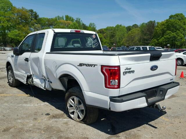 1FTEX1C86GFA96037 - 2016 FORD F150 SUPER WHITE photo 3