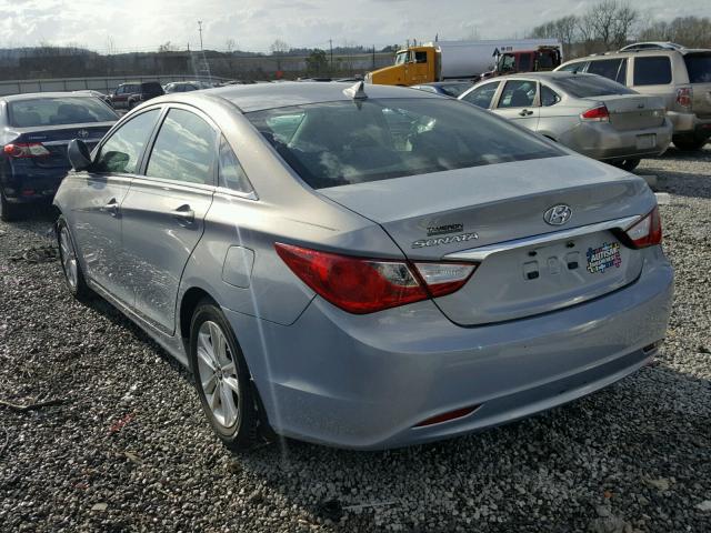 5NPEB4AC1BH153654 - 2011 HYUNDAI SONATA GLS BLUE photo 3