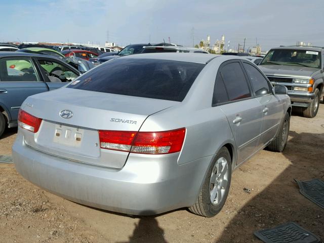 5NPET46C66H104283 - 2006 HYUNDAI SONATA GL SILVER photo 4