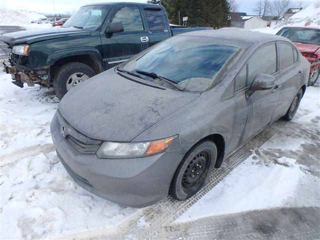 2HGFB2F40CH105066 - 2012 HONDA CIVIC LX GRAY photo 2